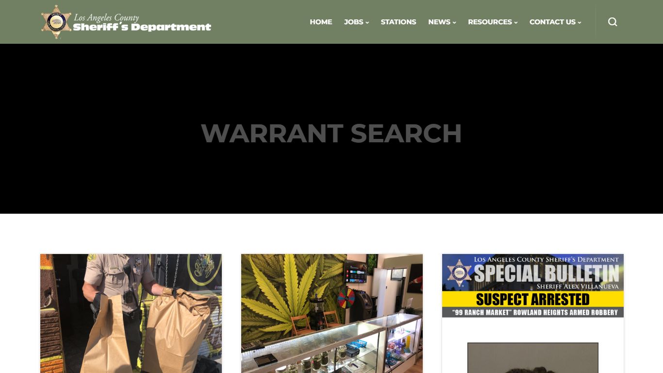 warrant search - Los Angeles County Sheriff's Department