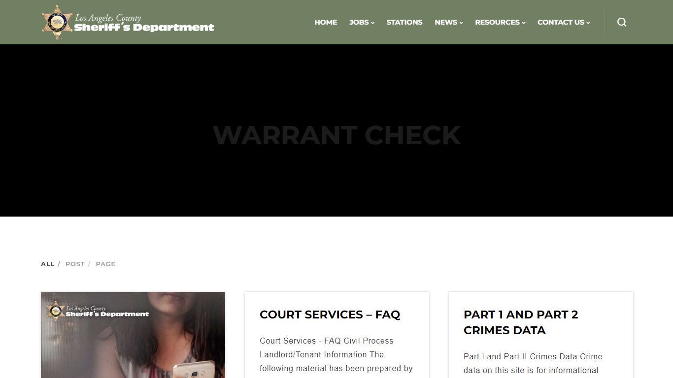 Search Results for “Warrant check” | Los Angeles County Sheriff's ...